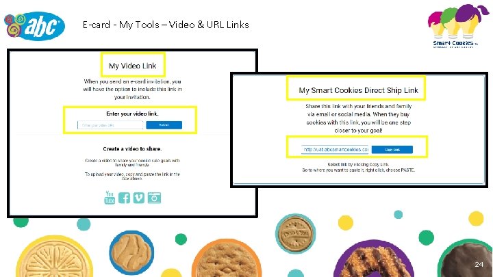E-card - My Tools – Video & URL Links 24 