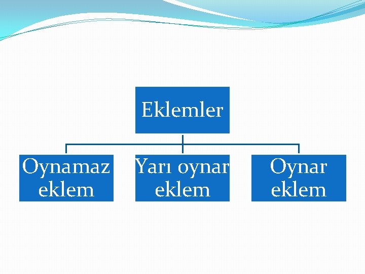 Eklemler Oynamaz eklem Yarı oynar eklem Oynar eklem 