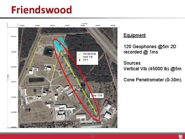 Friendswood Equipment + * Geophones Vert. Vib CPT 120 Geophones @5 m 2 D