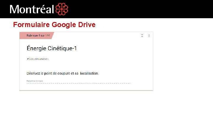 Formulaire Google Drive 