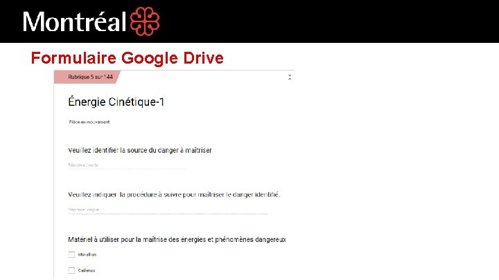 Formulaire Google Drive 