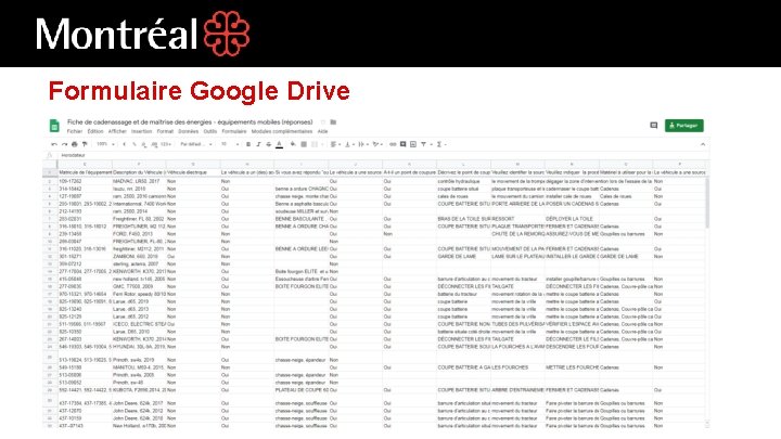 Formulaire Google Drive 