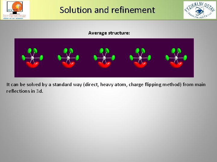 Solution and refinement Average structure: It can be solved by a standard way (direct,