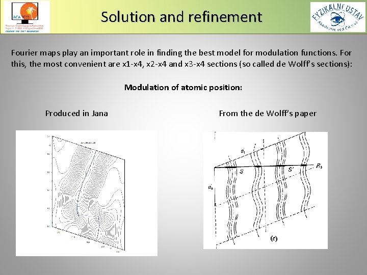 Solution and refinement Fourier maps play an important role in finding the best model