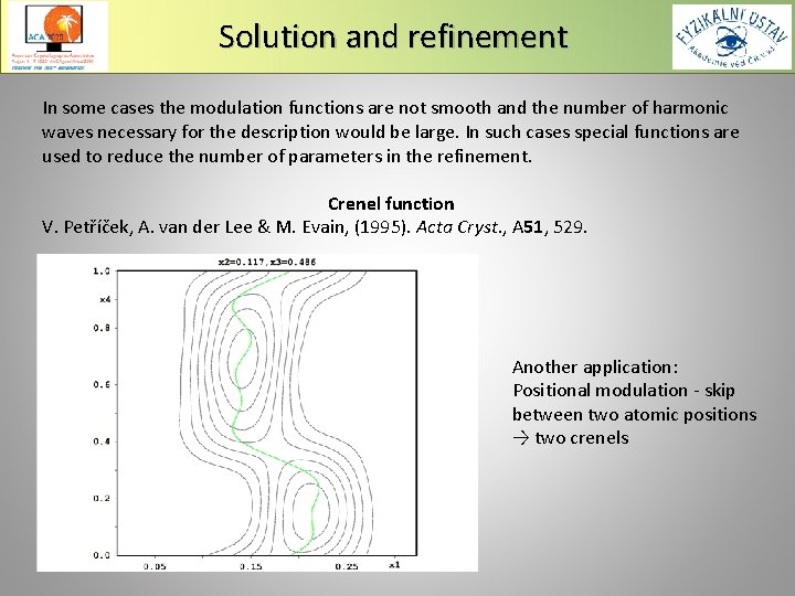 Solution and refinement In some cases the modulation functions are not smooth and the