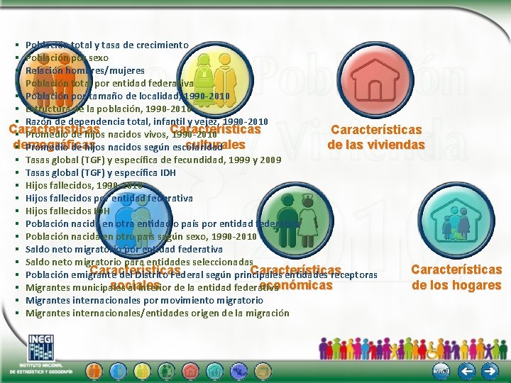 § Población total y tasa de crecimiento § Población por sexo § Relación hombres/mujeres