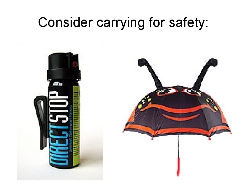 Consider carrying for safety: 