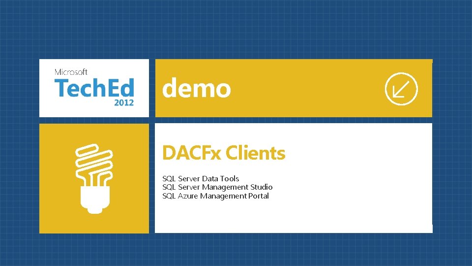 demo DACFx Clients SQL Server Data Tools SQL Server Management Studio SQL Azure Management