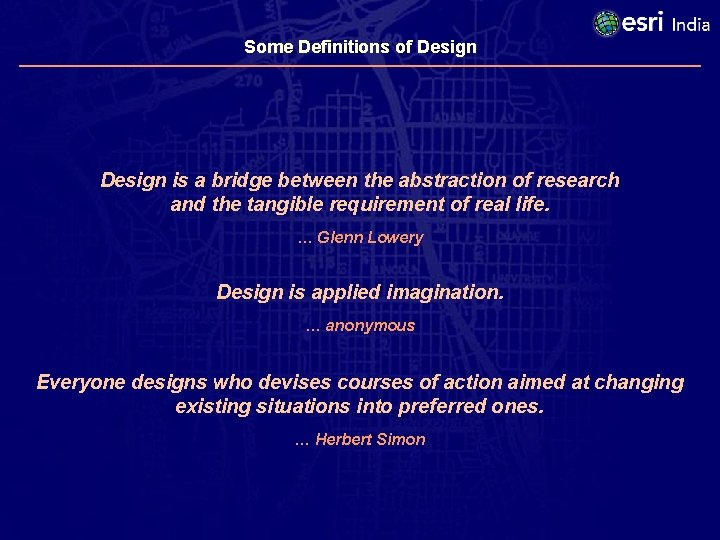 Some Definitions of Design is a bridge between the abstraction of research and the