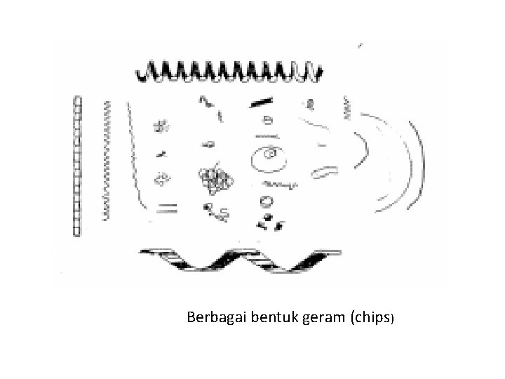 Berbagai bentuk geram (chips) 