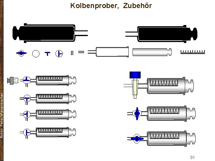 Autor: Peter Maisenbacher Kolbenprober, Zubehör 31 