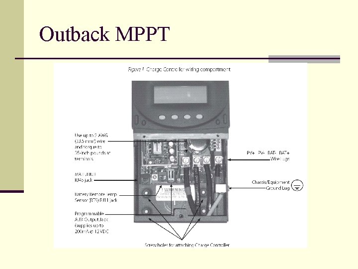 Outback MPPT 