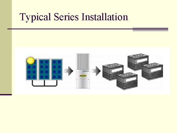 Typical Series Installation 