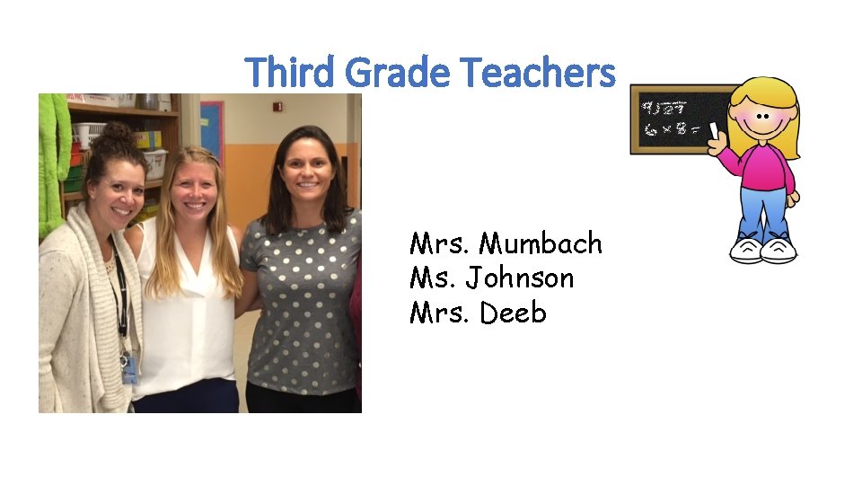 Third Grade Teachers Mrs. Mumbach Ms. Johnson Mrs. Deeb 