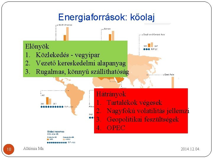 Energiaforrások: kőolaj Előnyök 1. Közlekedés - vegyipar 2. Vezető kereskedelmi alapanyag Meglepő tények 3. Energiaforrások: kőolaj Előnyök 1. Közlekedés - vegyipar 2. Vezető kereskedelmi alapanyag Meglepő tények 3.