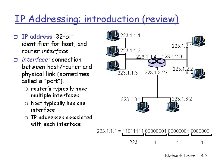 Chapter 4 Network Layer 4 b Routing Modified
