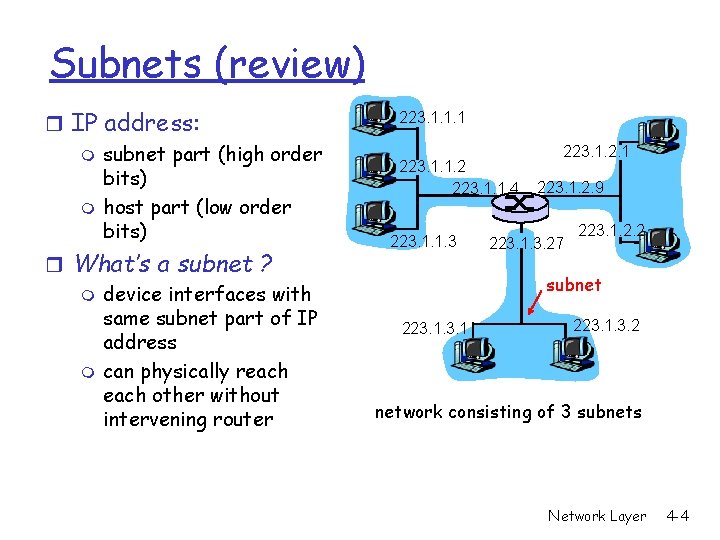 Chapter 4 Network Layer 4 b Routing Modified