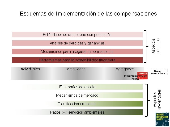 Esquemas de Implementación de las compensaciones Aspectos comunes Estándares de una buena compensación Análisis