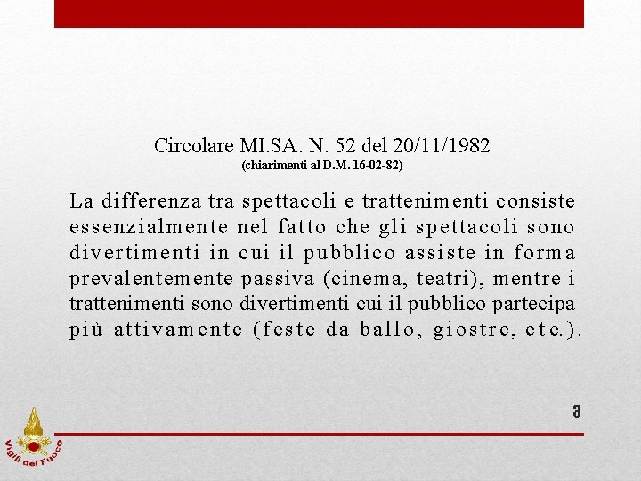 Circolare MI. SA. N. 52 del 20/11/1982 (chiarimenti al D. M. 16 -02 -82) Circolare MI. SA. N. 52 del 20/11/1982 (chiarimenti al D. M. 16 -02 -82)