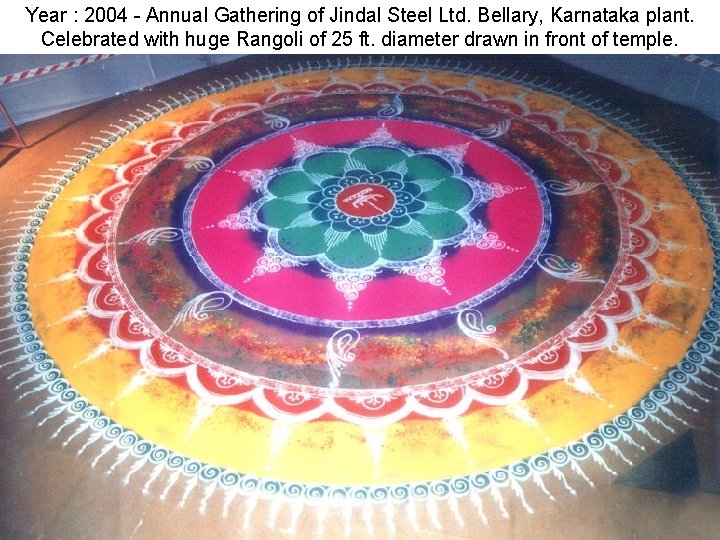 Year : 2004 - Annual Gathering of Jindal Steel Ltd. Bellary, Karnataka plant. Celebrated