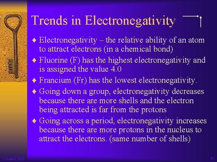 Trends in Electronegativity ¨ Electronegativity – the relative ability of an atom to attract
