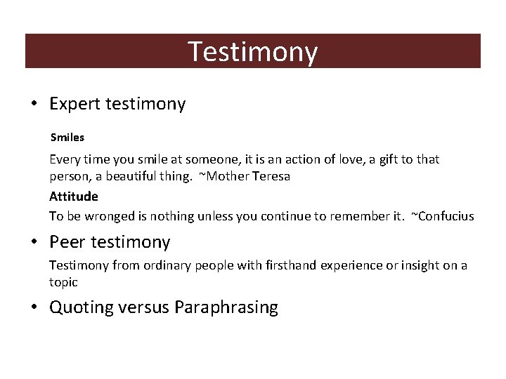 The Art of Public Speaking CHAPTER 7 Supporting