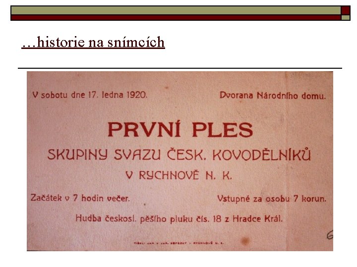 …historie na snímcích 