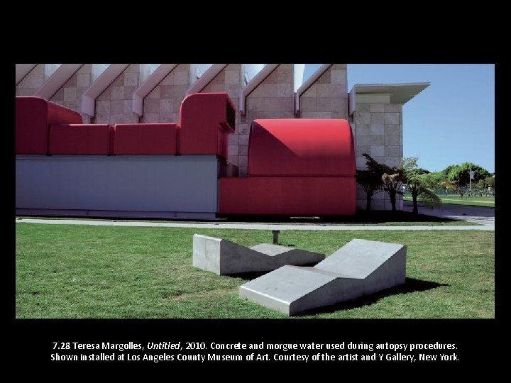 7. 28 Teresa Margolles, Untitled, 2010. Concrete and morgue water used during autopsy procedures.