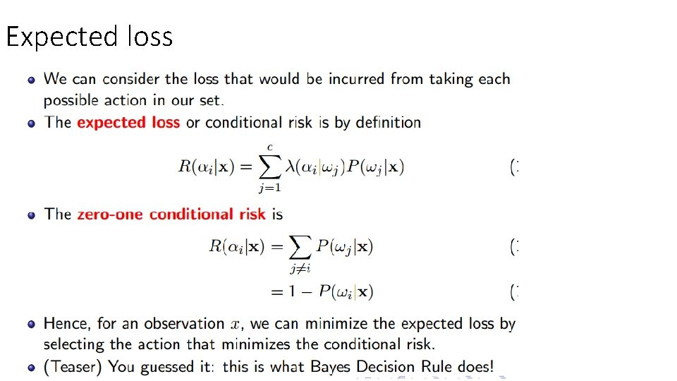 Expected loss 