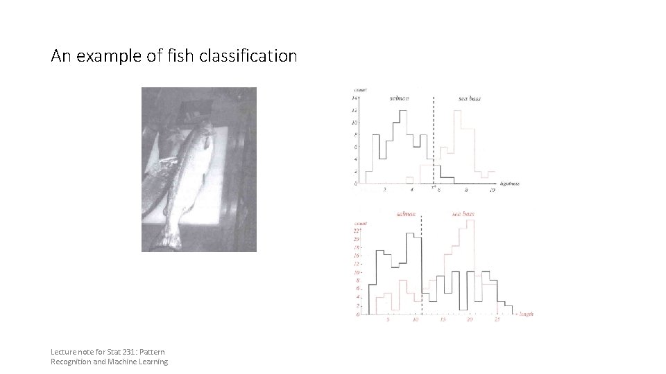 An example of fish classification Lecture note for Stat 231: Pattern Recognition and Machine