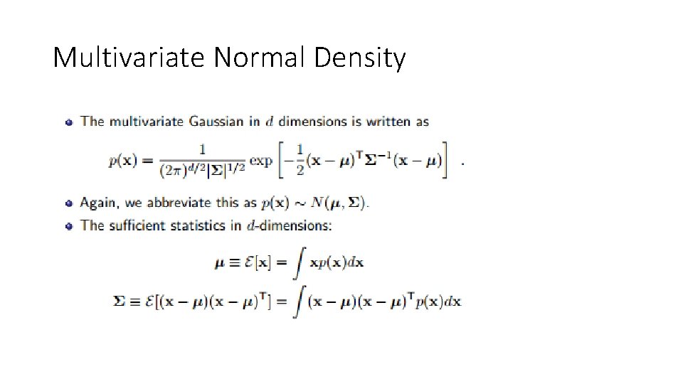 Multivariate Normal Density 