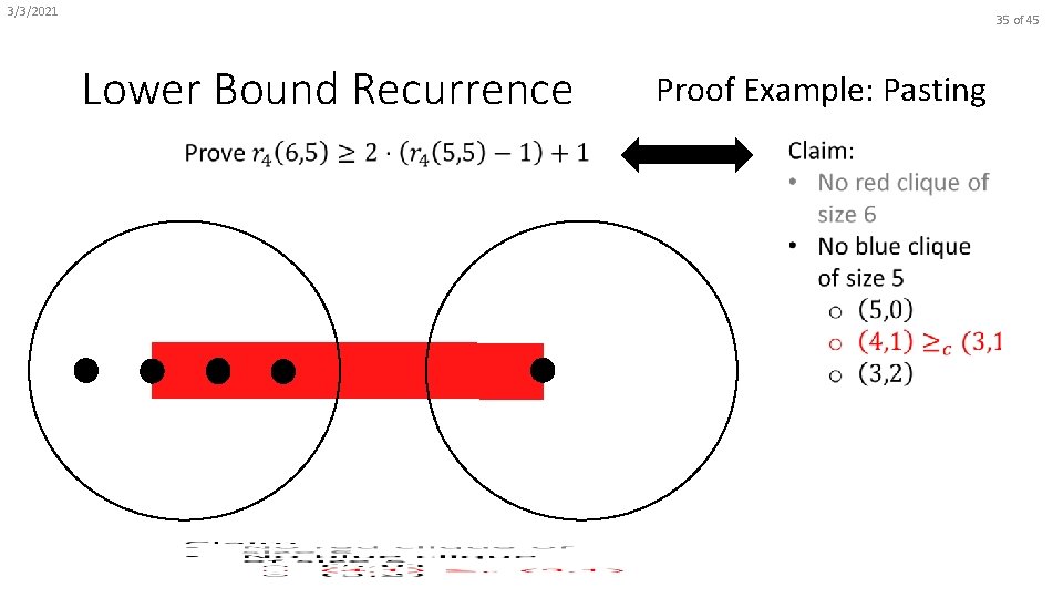 3/3/2021 35 of 45 Lower Bound Recurrence Proof Example: Pasting 