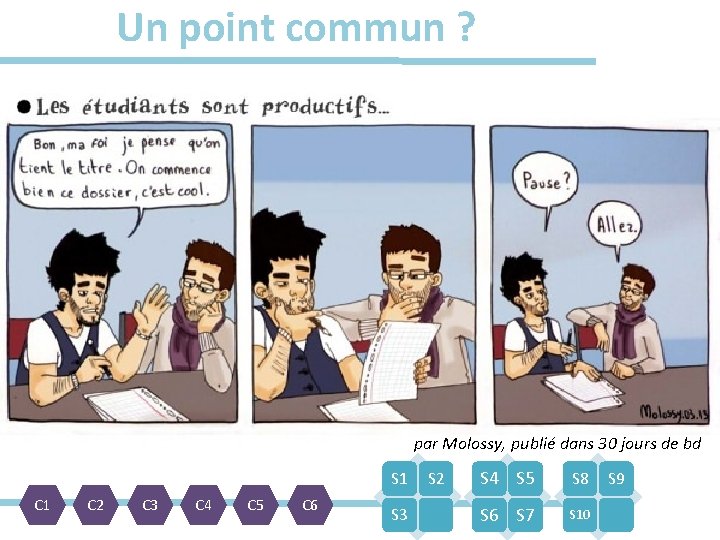 Un point commun ? par Molossy, publié dans 30 jours de bd S 1