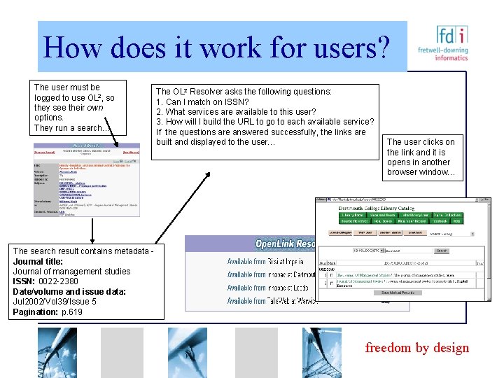 How does it work for users? The user must be logged to use OL