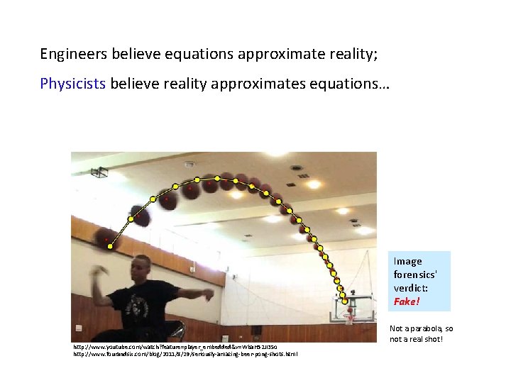 Engineers believe equations approximate reality; Physicists believe reality approximates equations… Image forensics' verdict: Fake!