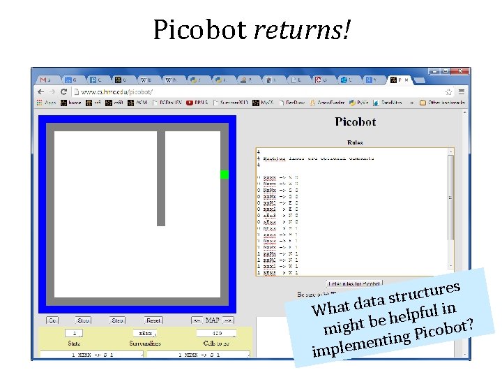 Picobot returns! es r u t c u r a st t a d