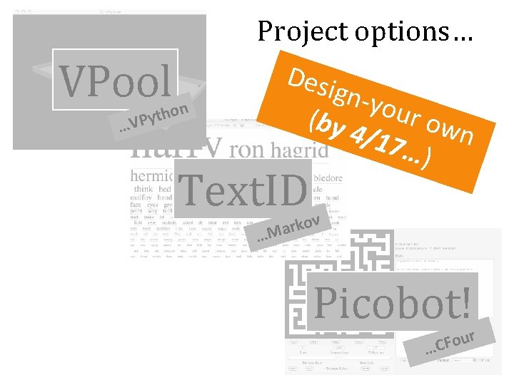 VPool n … ho t y P V Project options… Desi gn-y o (by