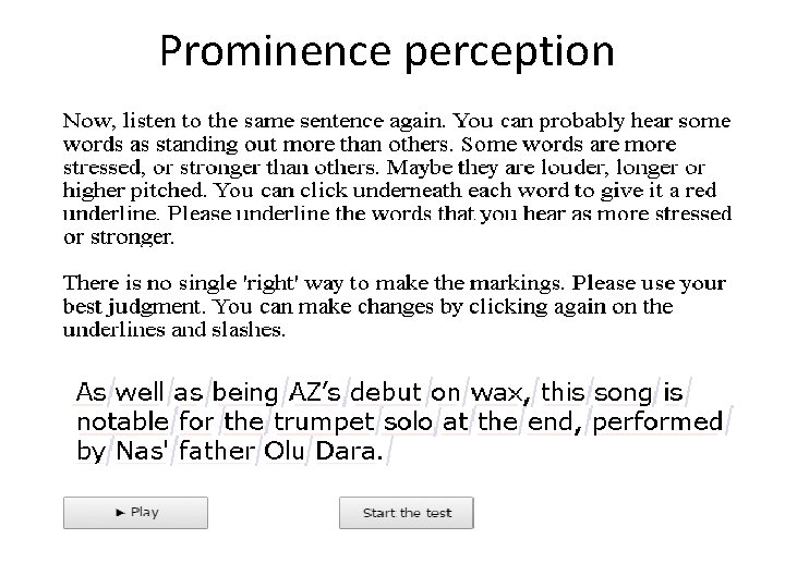 Prominence perception 