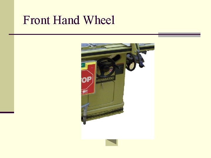 Front Hand Wheel 