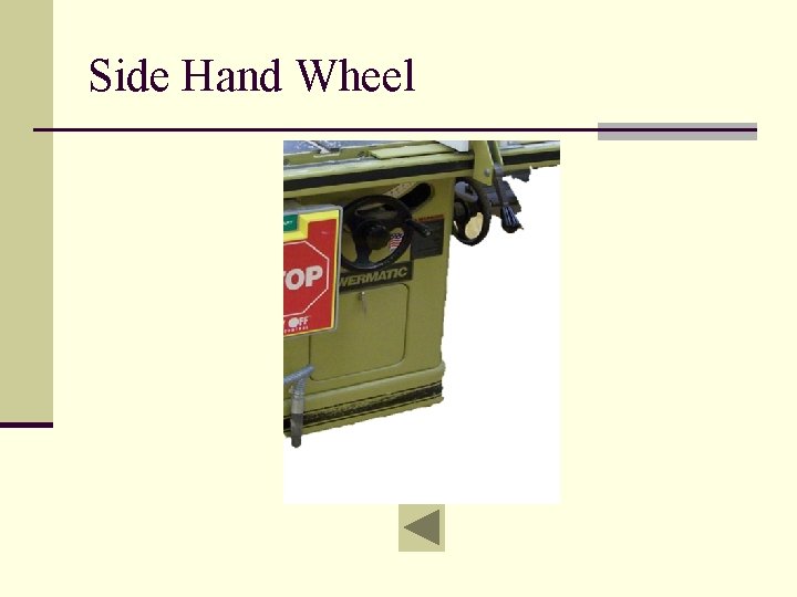 Side Hand Wheel 