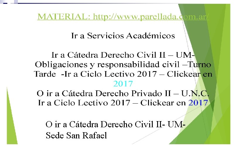 O ir a Cátedra Derecho Civil II- UMSede San Rafael 