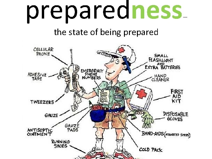 preparedness the state of being prepared — 