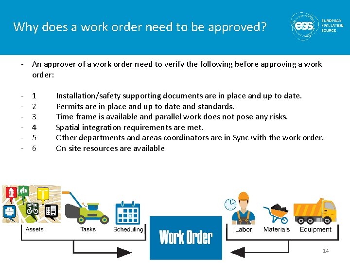 Why does a work order need to be approved? - An approver of a