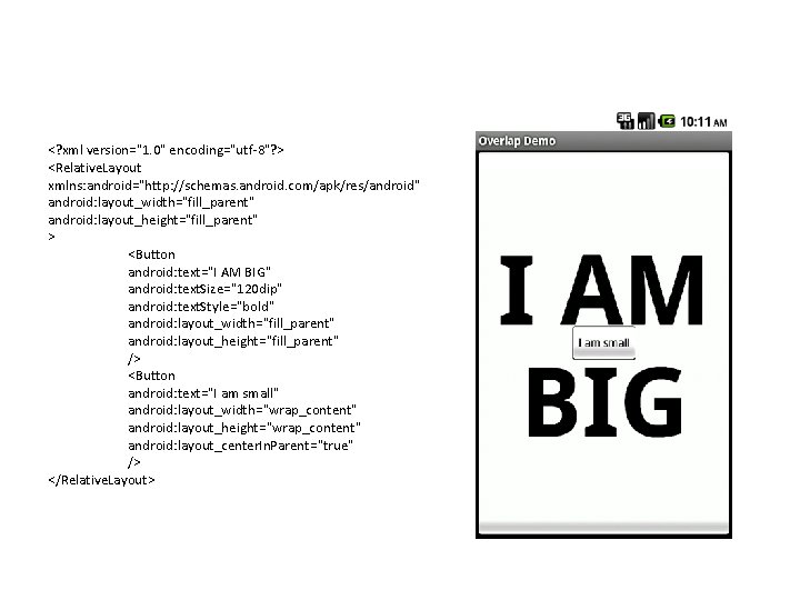 <? xml version="1. 0" encoding="utf-8"? > <Relative. Layout xmlns: android="http: //schemas. android. com/apk/res/android" android: <? xml version="1. 0" encoding="utf-8"? > <Relative. Layout xmlns: android="http: //schemas. android. com/apk/res/android" android: