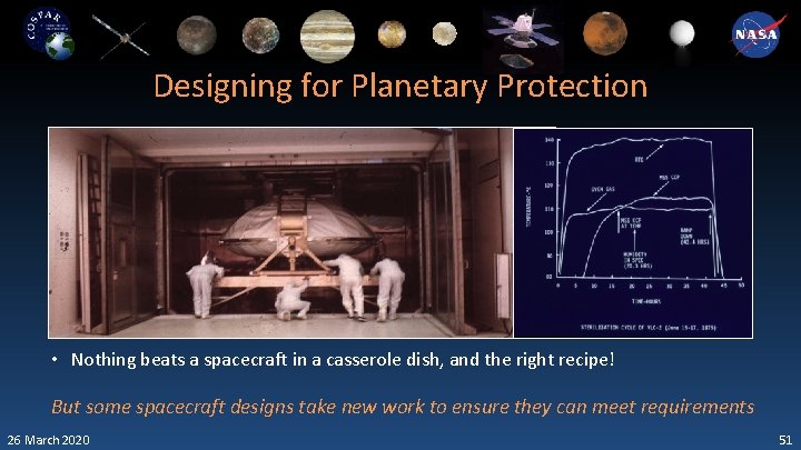 Designing for Planetary Protection • Nothing beats a spacecraft in a casserole dish, and