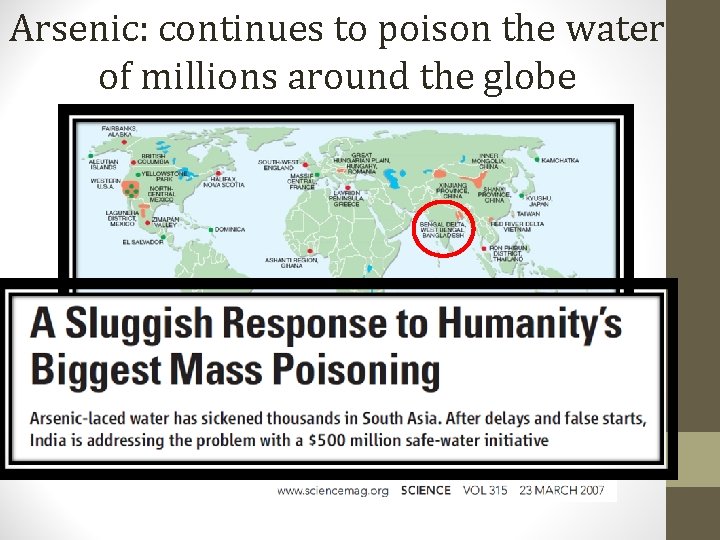 Arsenic: continues to poison the water of millions around the globe Smedley, Pauline L. Arsenic: continues to poison the water of millions around the globe Smedley, Pauline L.