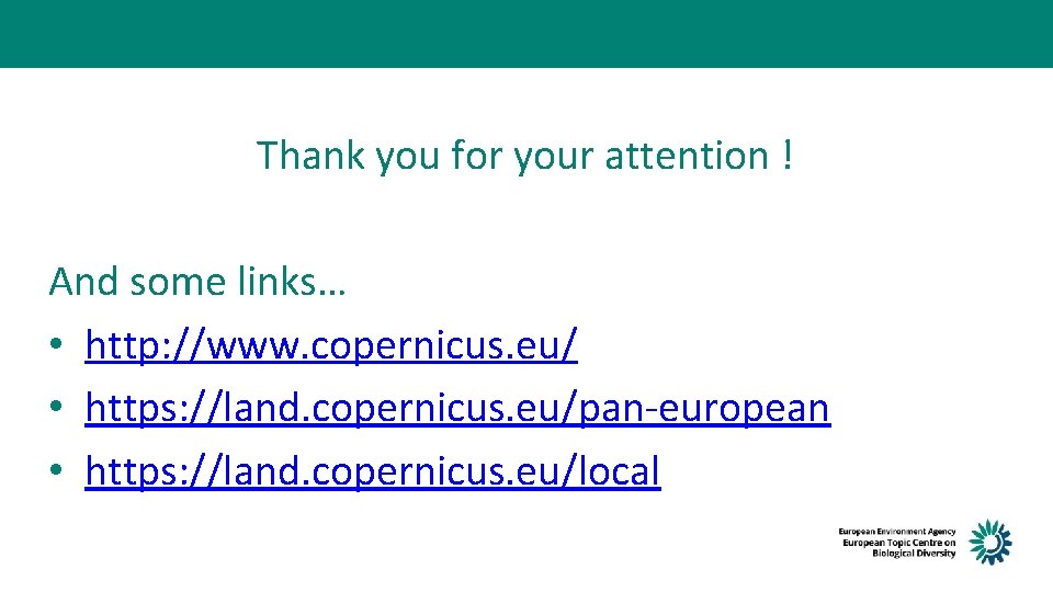 Thank you for your attention ! And some links… • http: //www. copernicus. eu/