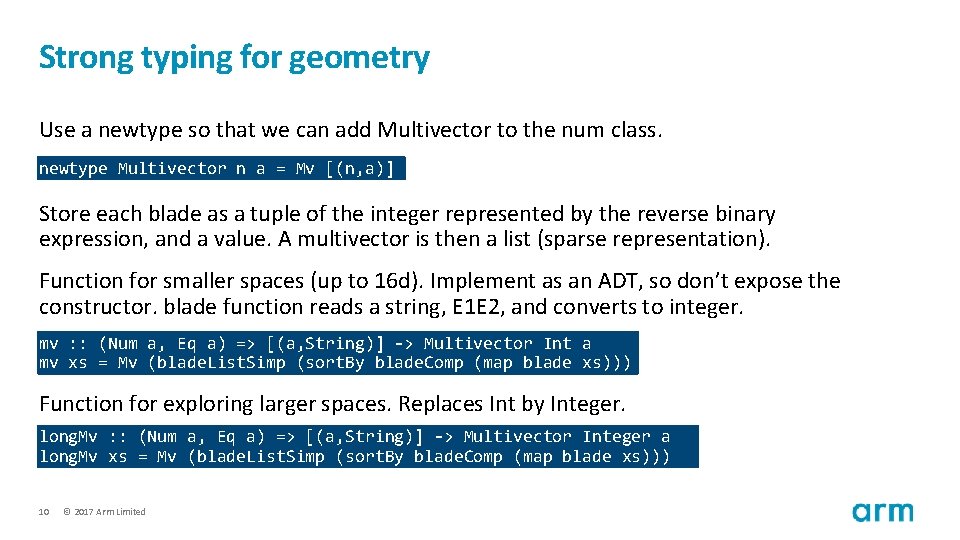 Strong typing for geometry Use a newtype so that we can add Multivector to