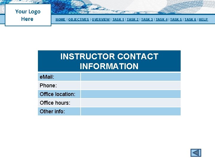 HOME | OBJECTIVES | OVERVIEW | TASK 1 | TASK 2 | TASK 3