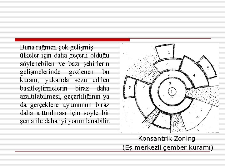 Buna rağmen çok gelişmiş ülkeler için daha geçerli olduğu söylenebilen ve bazı şehirlerin gelişmelerinde